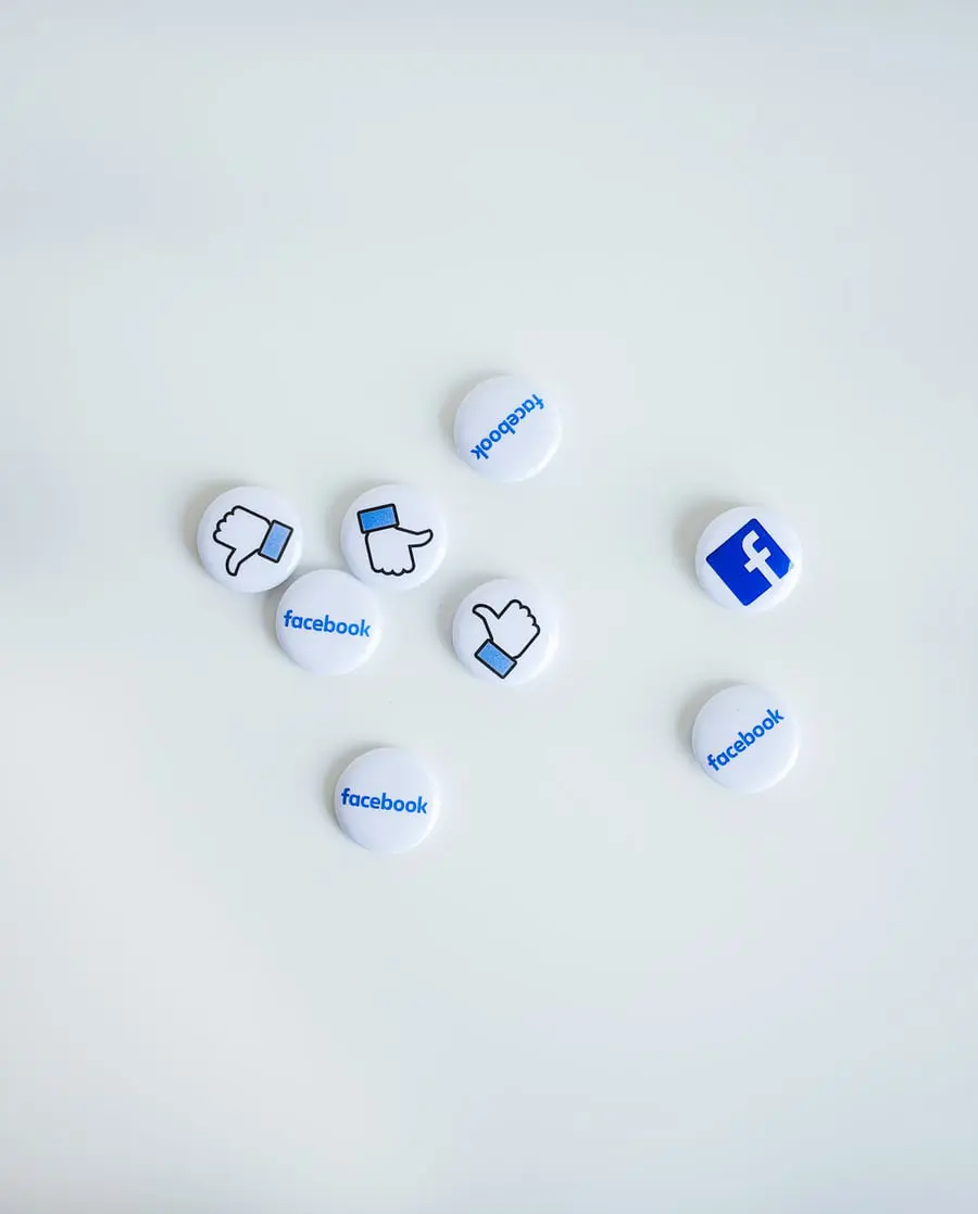 badges with facebook icons on