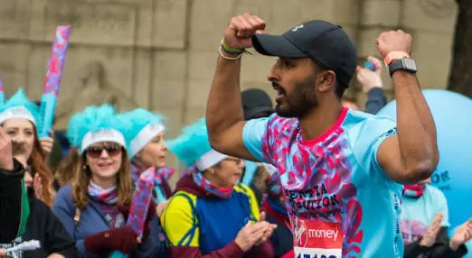 Man running marathon