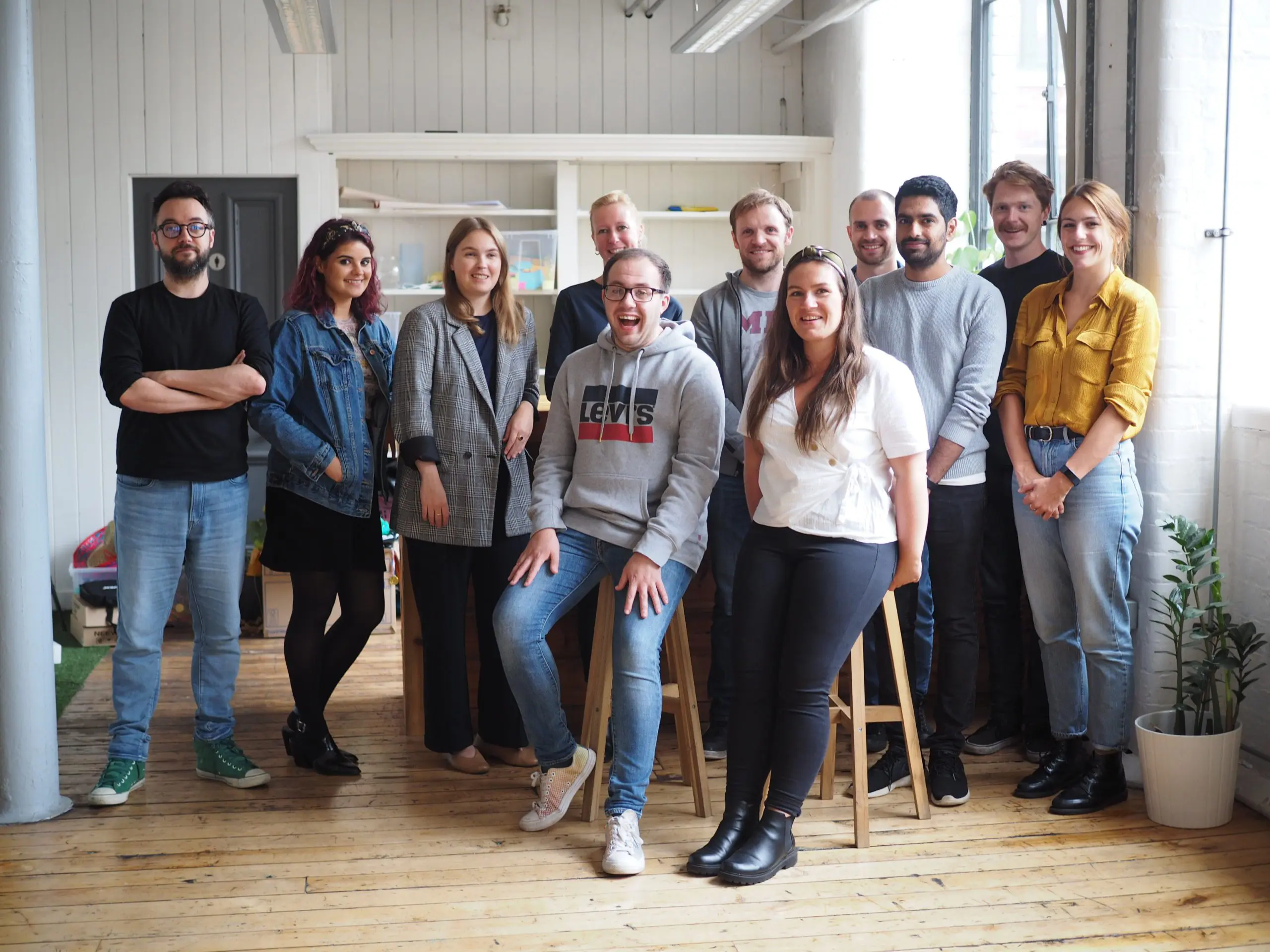 Group of people smiling