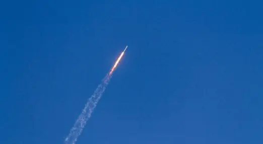 a rocket launching