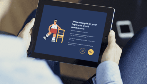 Keep On Keep Up app on an iPad