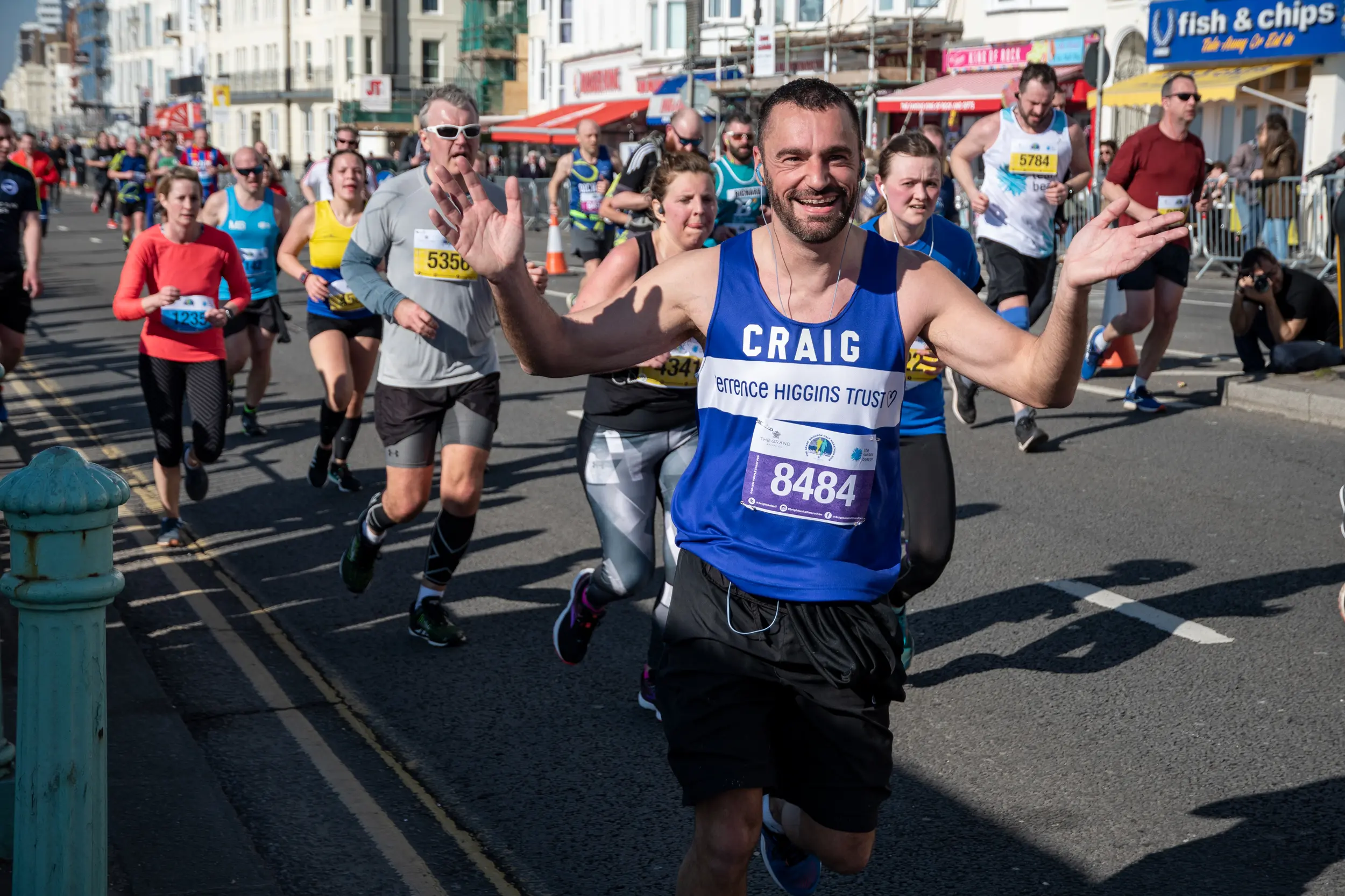 man running a marathon for THT