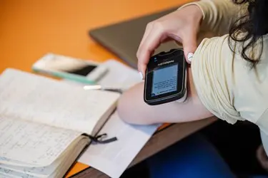diabetes tech being used on an arm