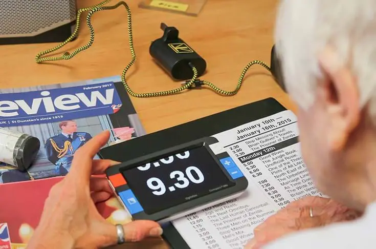 a piece of assistive technology to help blind veterans' members read