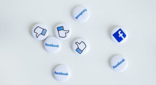 badges with facebook icons on