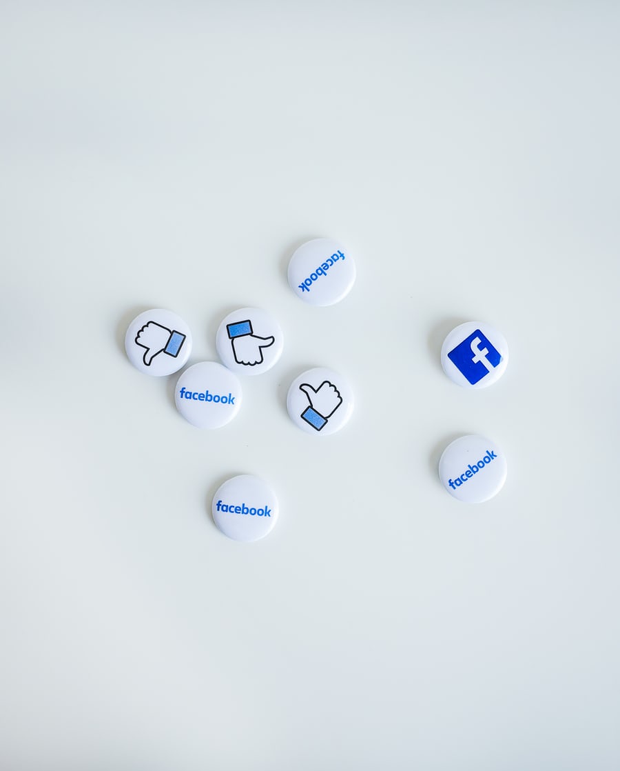 badges with facebook icons on