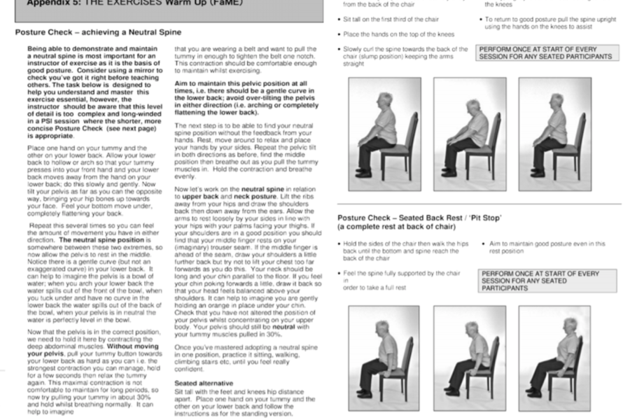 academic research paper detailing healthy spine posture and movement