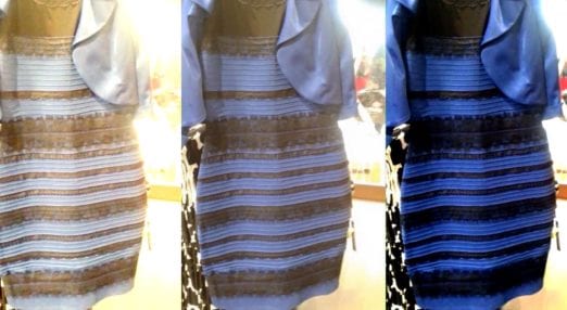 3 images of 'the dress'