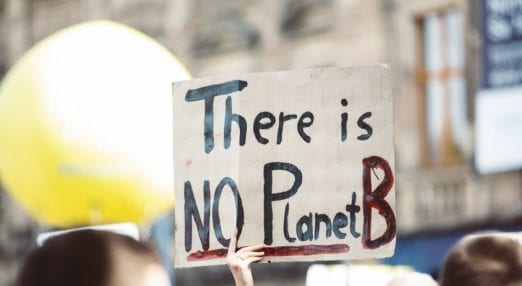 sign saying 'there is no planet b'