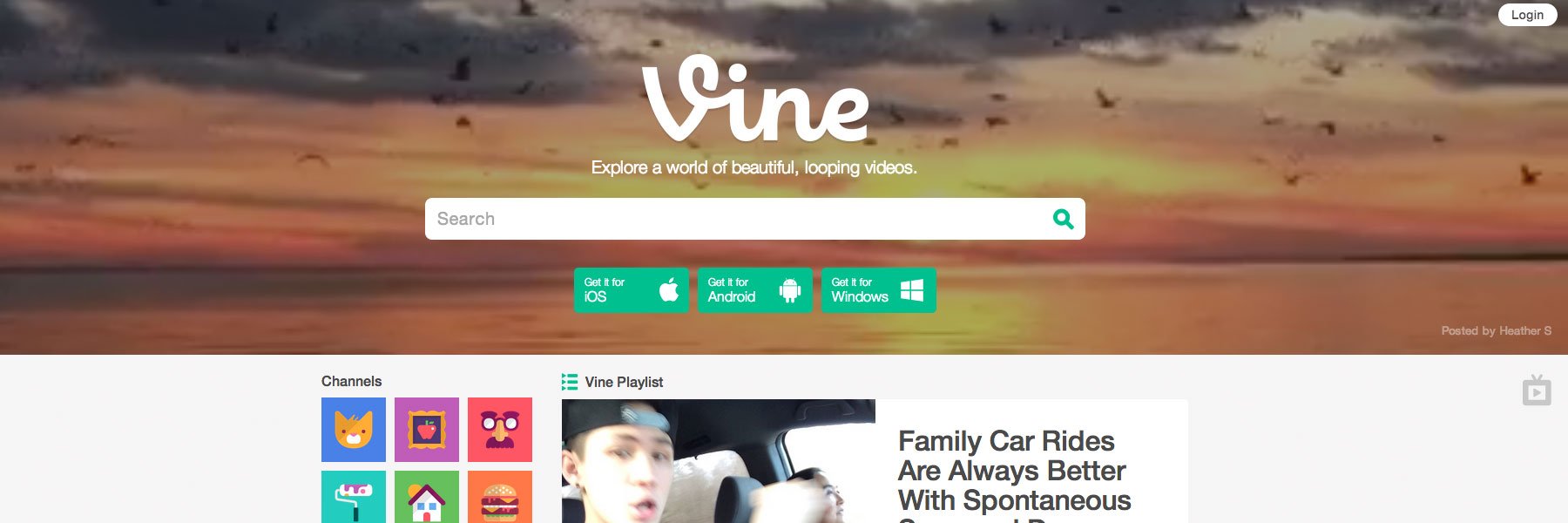 screenshot of vine